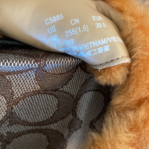 Coach Shearling Signature Tally Sandal With Leather Strap Size 9B - Picture 9 of 10